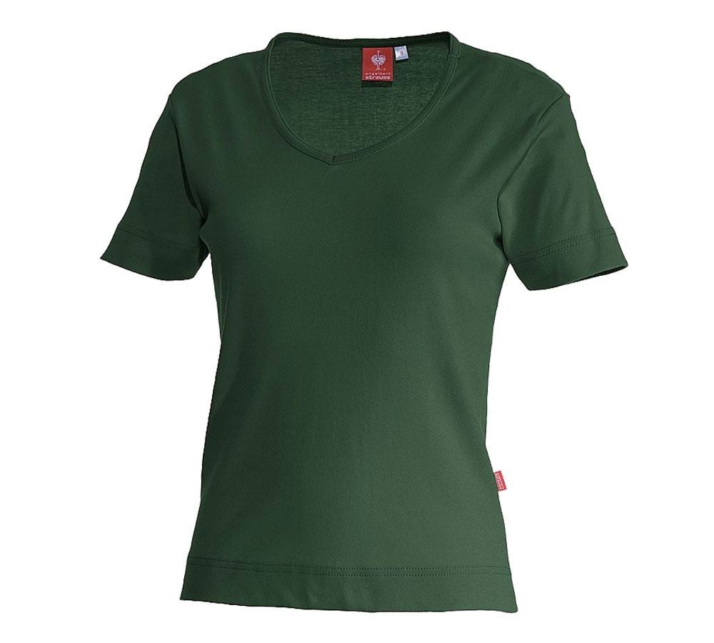 Shirts, Pullover & more: e.s. T-shirt cotton V-Neck, ladies' + green