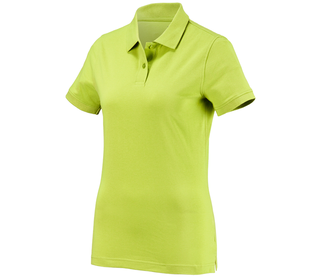 Överdelar: e.s. Polo-Shirt cotton, dam + majgrön