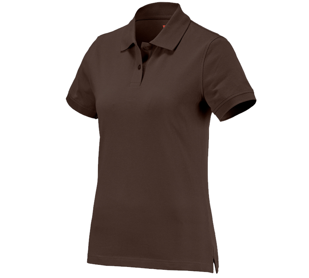 Gardening / Forestry / Farming: e.s. Polo shirt cotton, ladies' + chestnut
