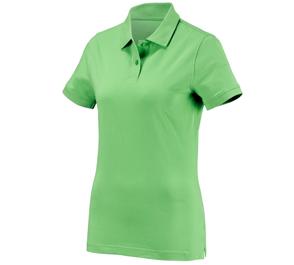 Överdelar: e.s. Polo-Shirt cotton, dam + äppelgrön