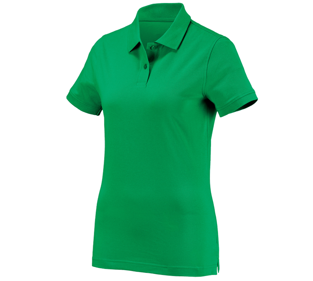 Skogsbruk / Trädgård: e.s. Polo-Shirt cotton, dam + gräsgrön