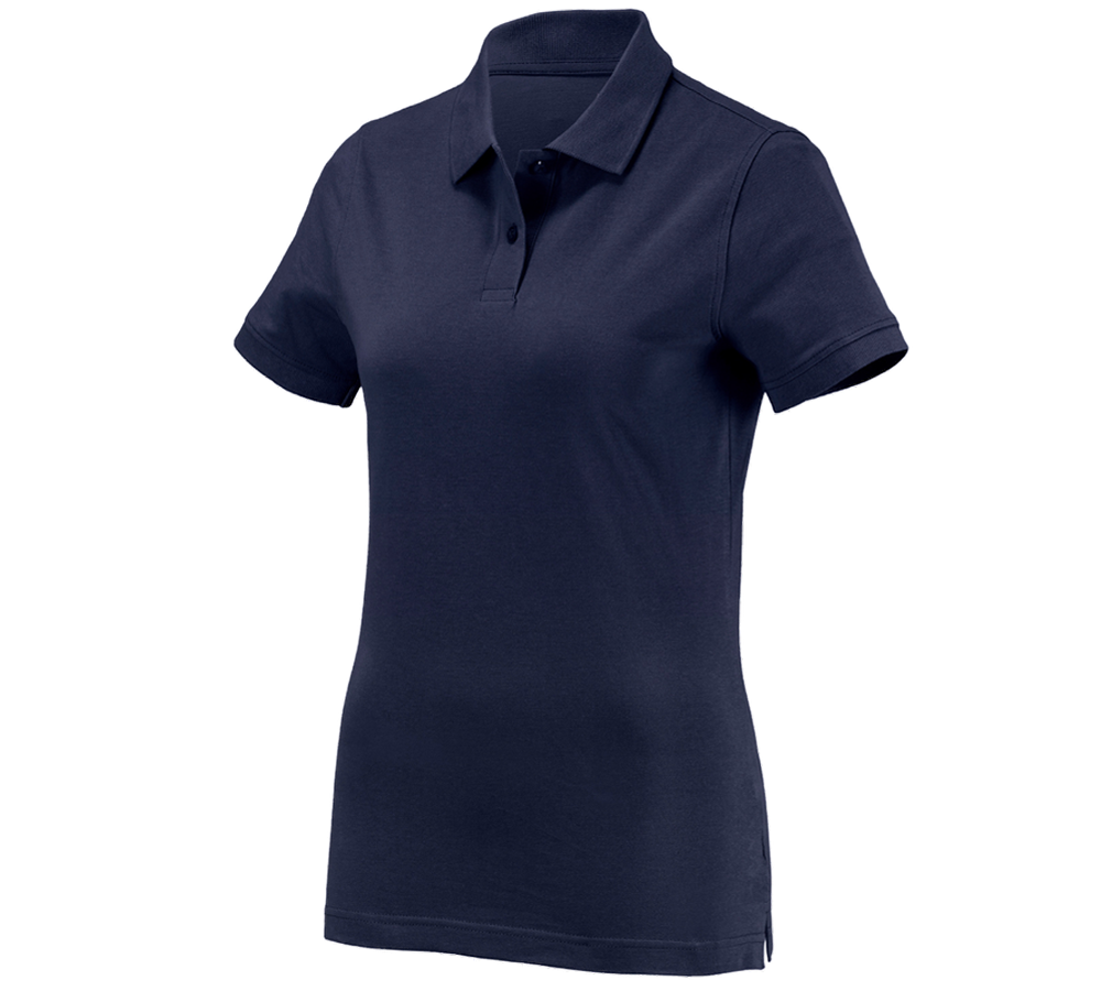 Teman: e.s. Polo-Shirt cotton, dam + mörkblå