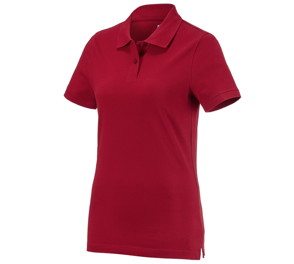 Teman: e.s. Polo-Shirt cotton, dam + röd