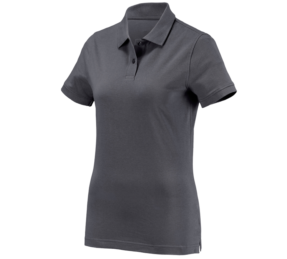 Överdelar: e.s. Polo-Shirt cotton, dam + antracit