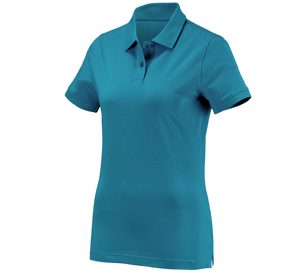 Topics: e.s. Polo shirt cotton, ladies' + petrol