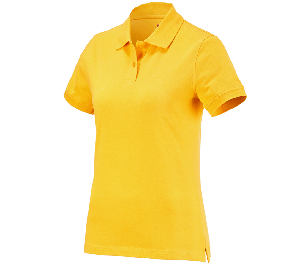 Skogsbruk / Trädgård: e.s. Polo-Shirt cotton, dam + gul