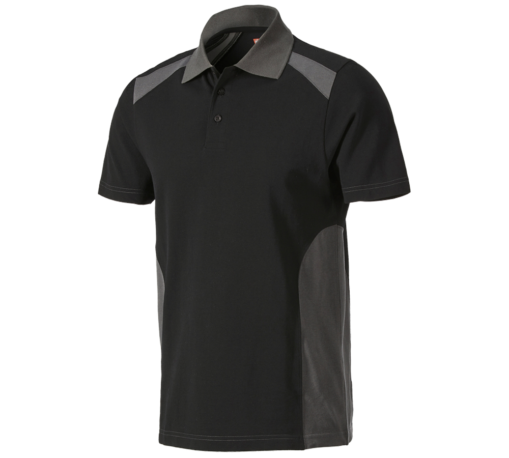 Överdelar: Polo-Shirt cotton e.s.active + svart/antracit