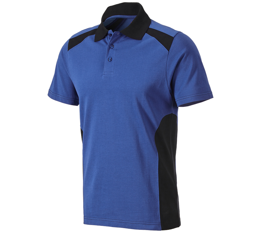 Överdelar: Polo-Shirt cotton e.s.active + kornblå/svart