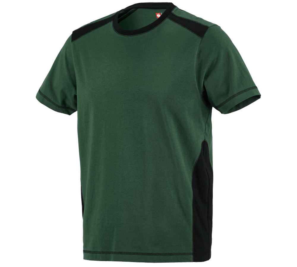 Överdelar: T-Shirt cotton e.s.active + grön/svart