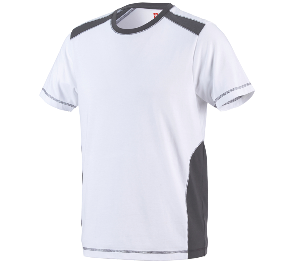 Snickare: T-Shirt cotton e.s.active + vit/antracit
