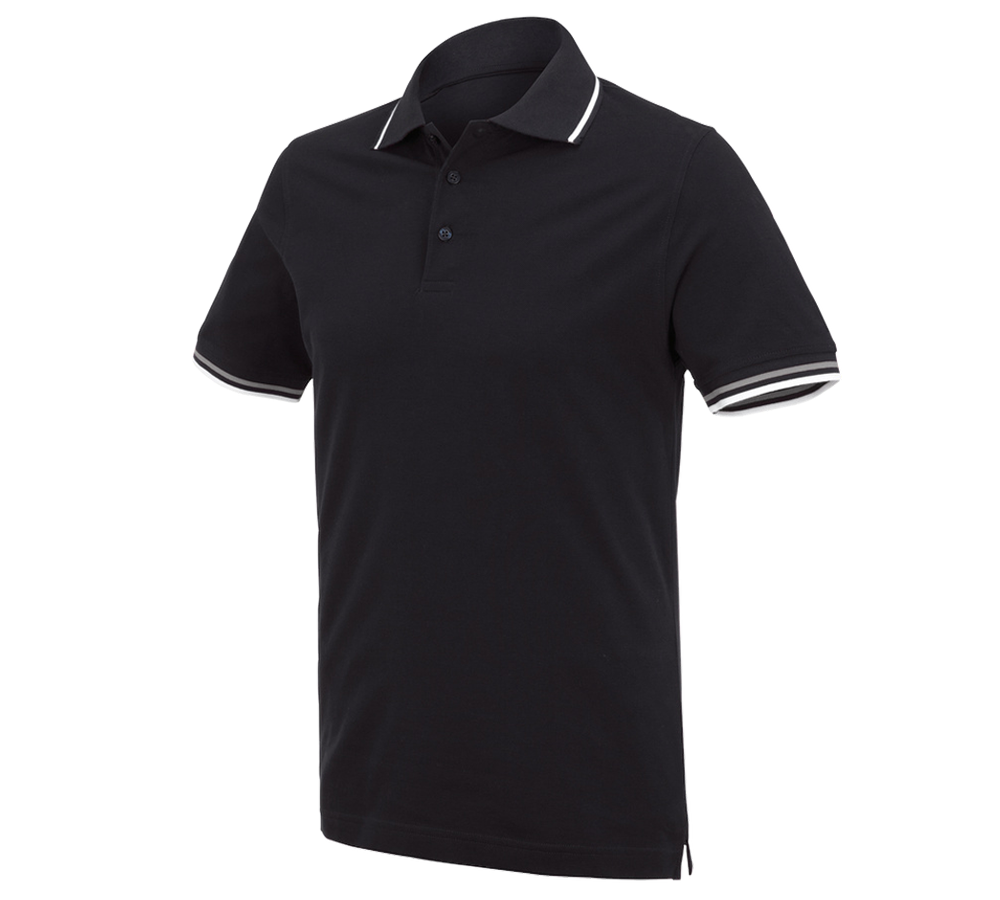 Teman: e.s. Polo-Shirt cotton Deluxe Colour + svart/silver