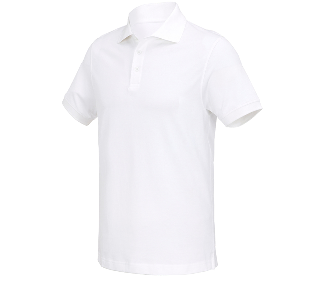 Överdelar: e.s. Polo-Shirt cotton Deluxe + vit