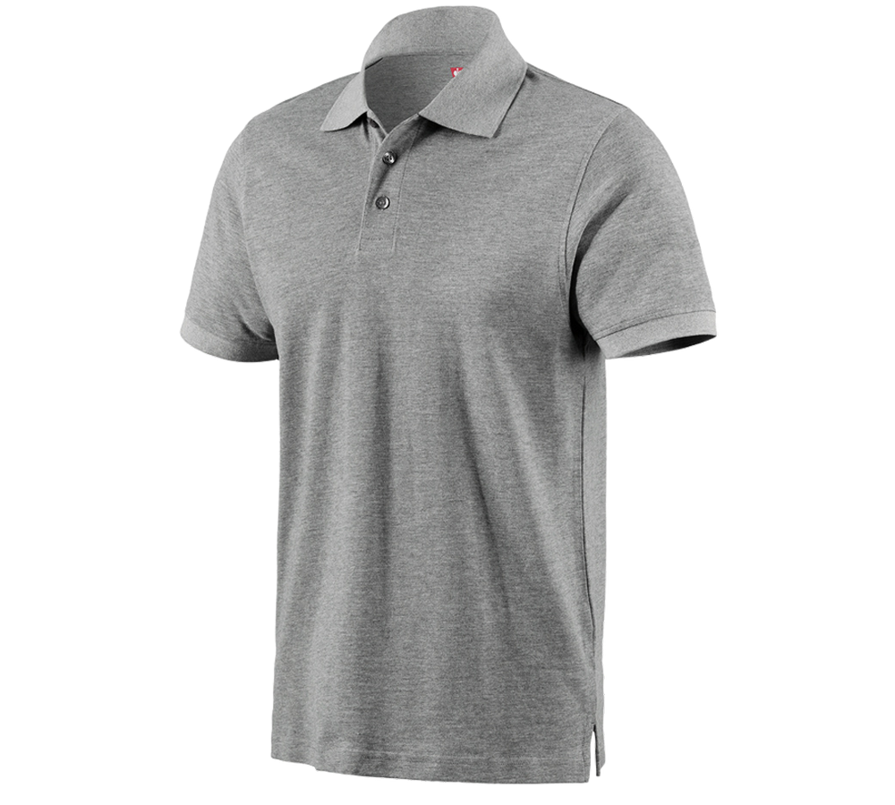 Överdelar: e.s. Polo-Shirt cotton + gråmelerad