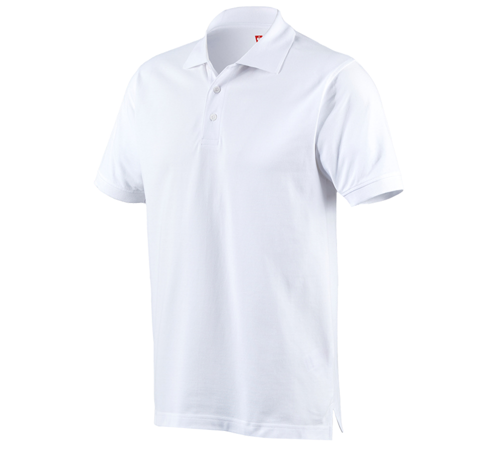 Skogsbruk / Trädgård: e.s. Polo-Shirt cotton + vit