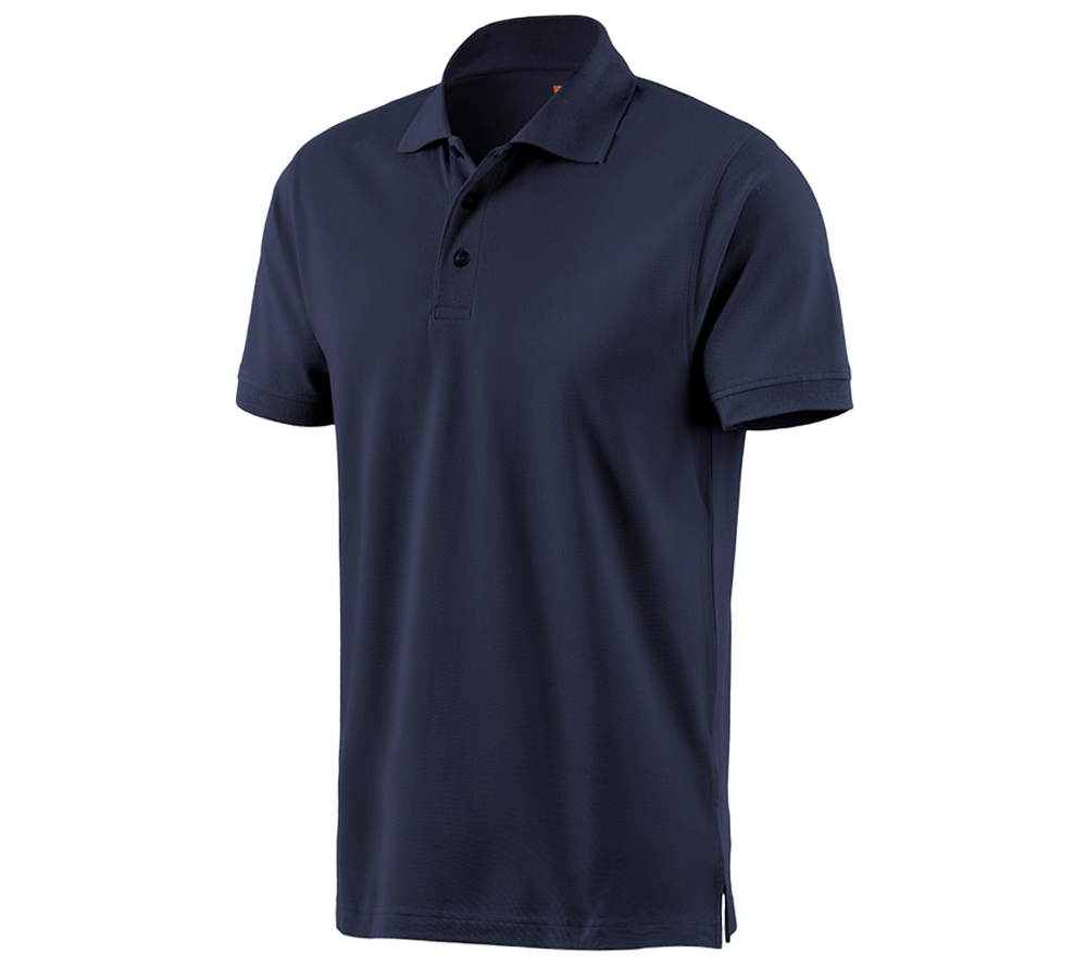 Teman: e.s. Polo-Shirt cotton + mörkblå