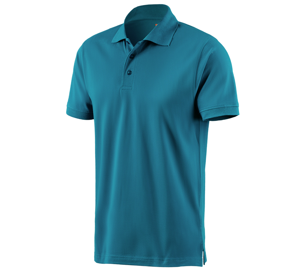 Shirts, Pullover & more: e.s. Polo shirt cotton + petrol