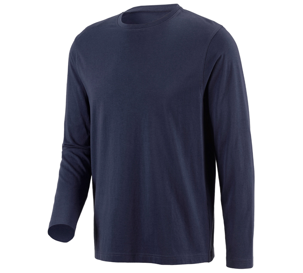 Shirts, Pullover & more: e.s. Long sleeve cotton + navy