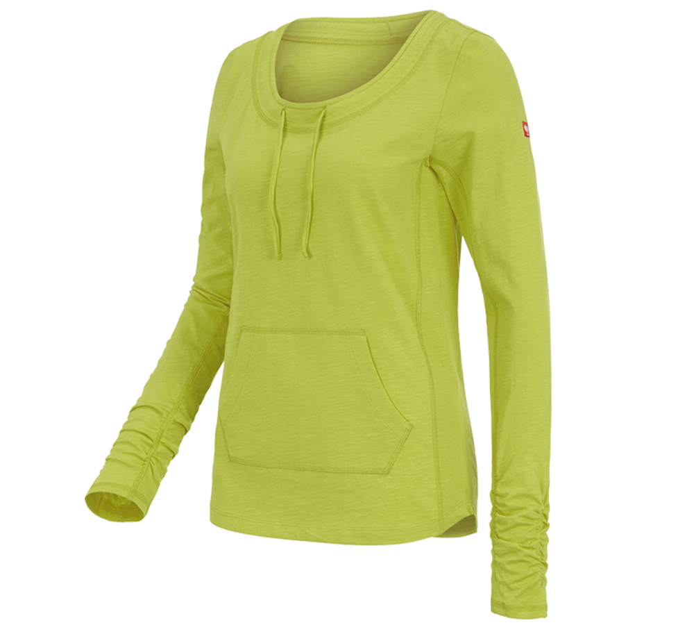 Shirts, Pullover & more: e.s. Long sleeve cotton slub, ladies' + maygreen