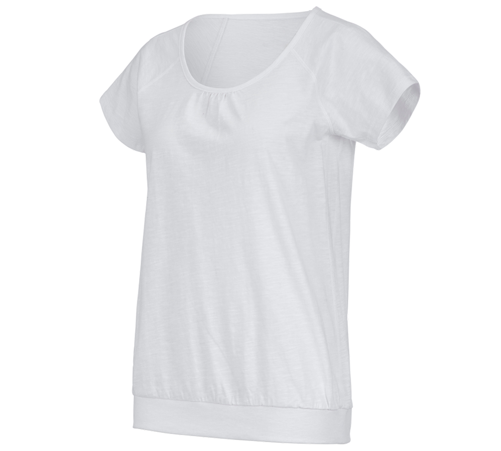 Shirts, Pullover & more: e.s. T-shirt cotton slub, ladies' + white