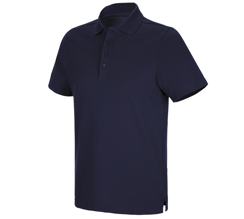 Plumbers / Installers: e.s. Functional polo shirt poly cotton + navy