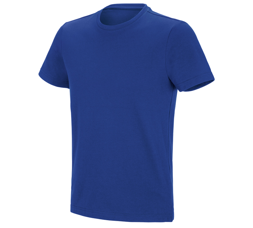 Teman: e.s. funktions-t-shirt poly cotton + kornblå