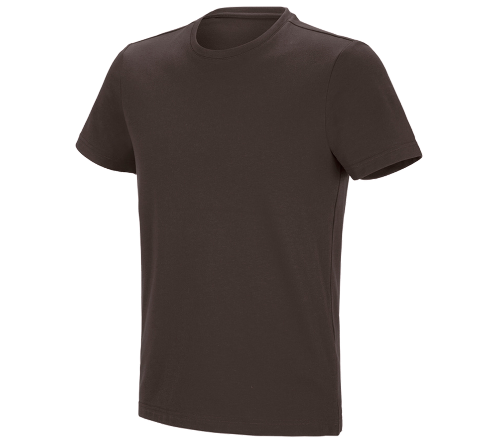Topics: e.s. Functional T-shirt poly cotton + chestnut