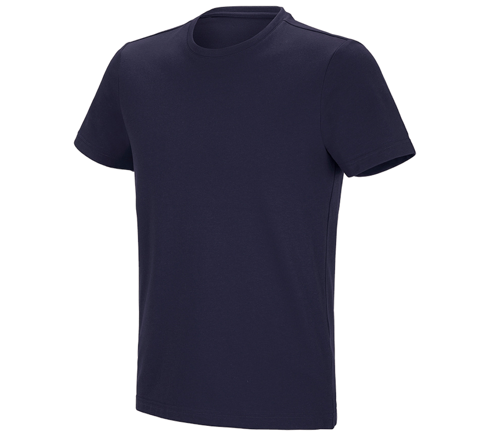 Teman: e.s. funktions-t-shirt poly cotton + mörkblå
