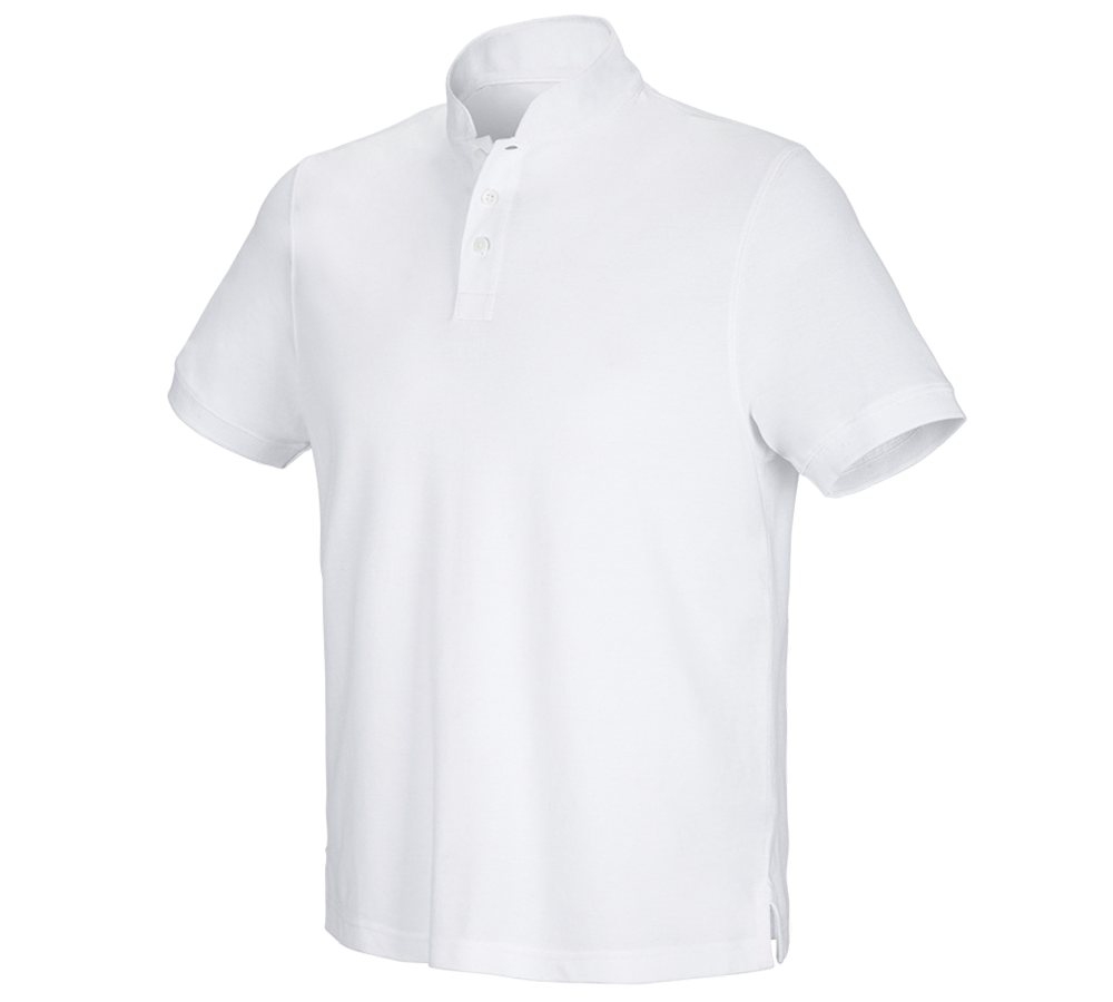 Plumbers / Installers: e.s. Polo shirt cotton Mandarin + white