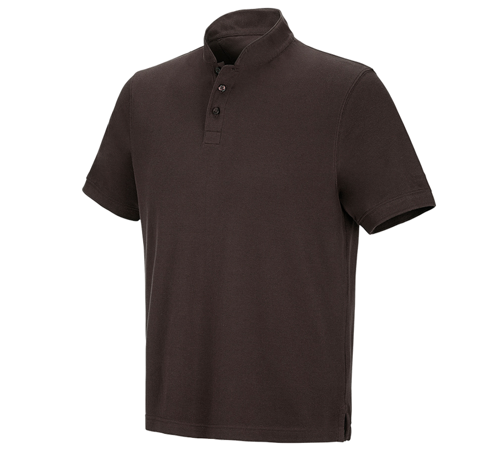 Joiners / Carpenters: e.s. Polo shirt cotton Mandarin + chestnut