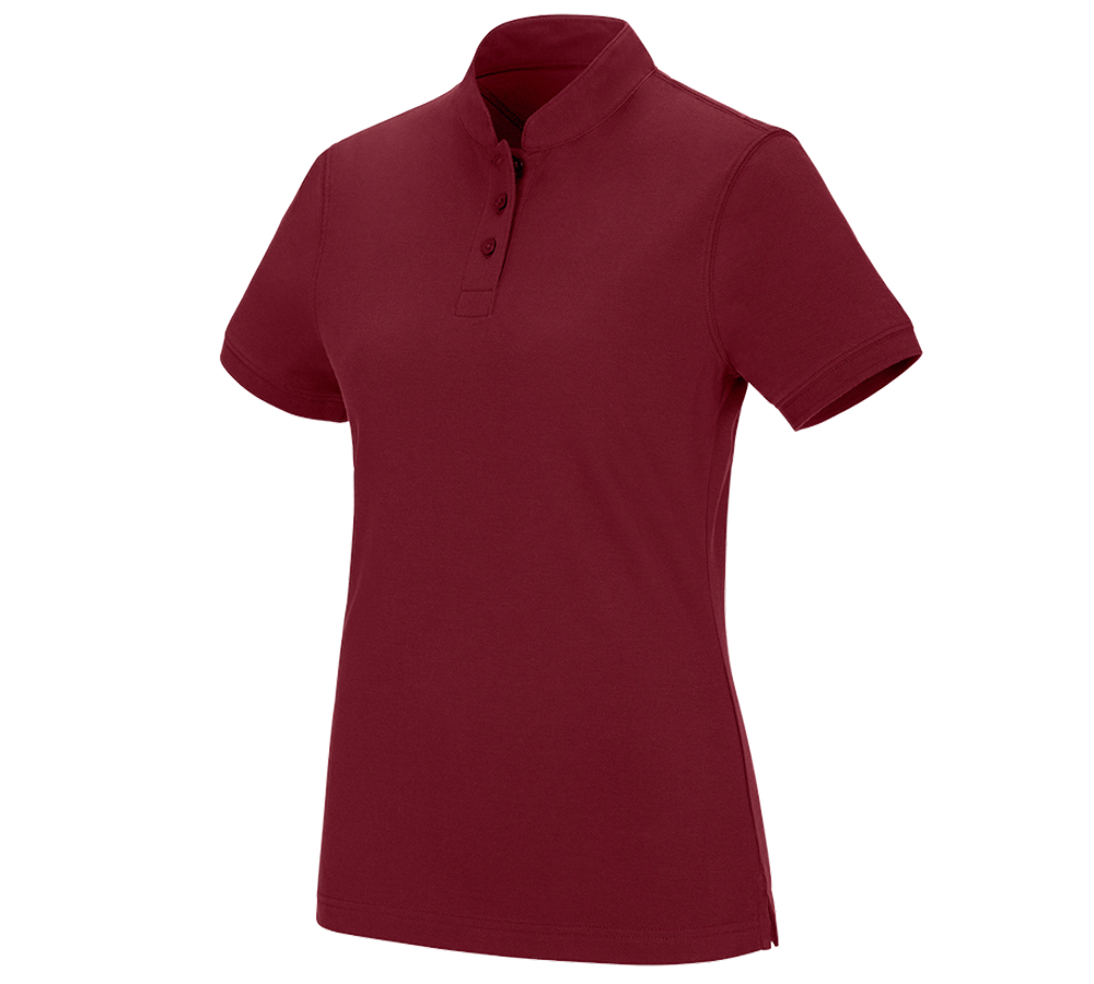 Topics: e.s. Polo shirt cotton Mandarin, ladies' + ruby