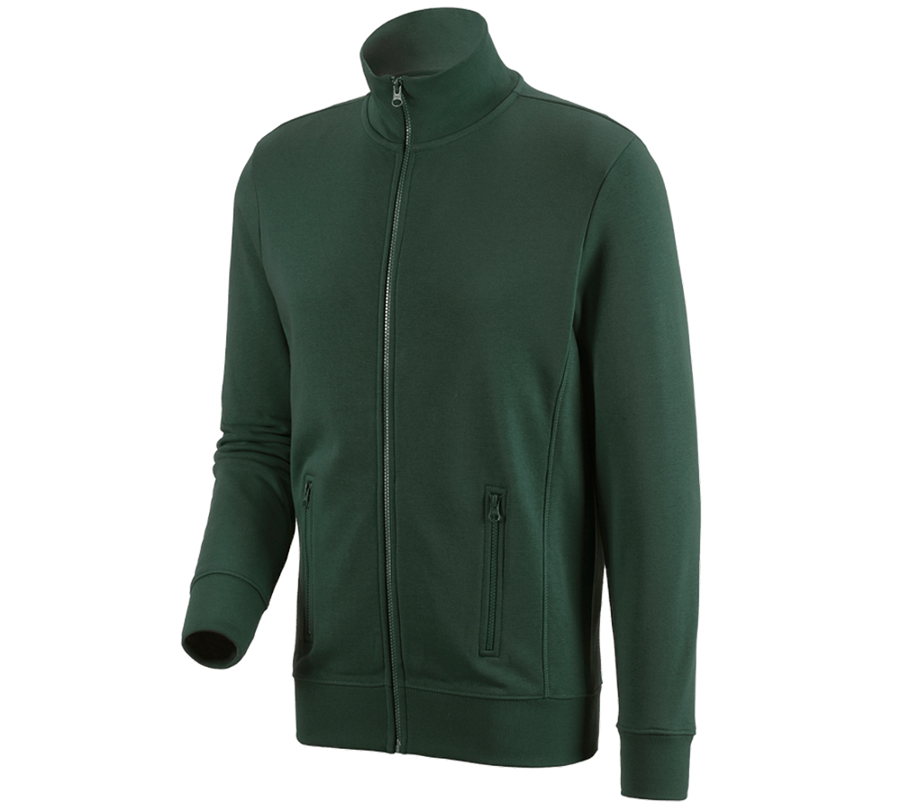 Shirts, Pullover & more: e.s. Sweat jacket poly cotton + green