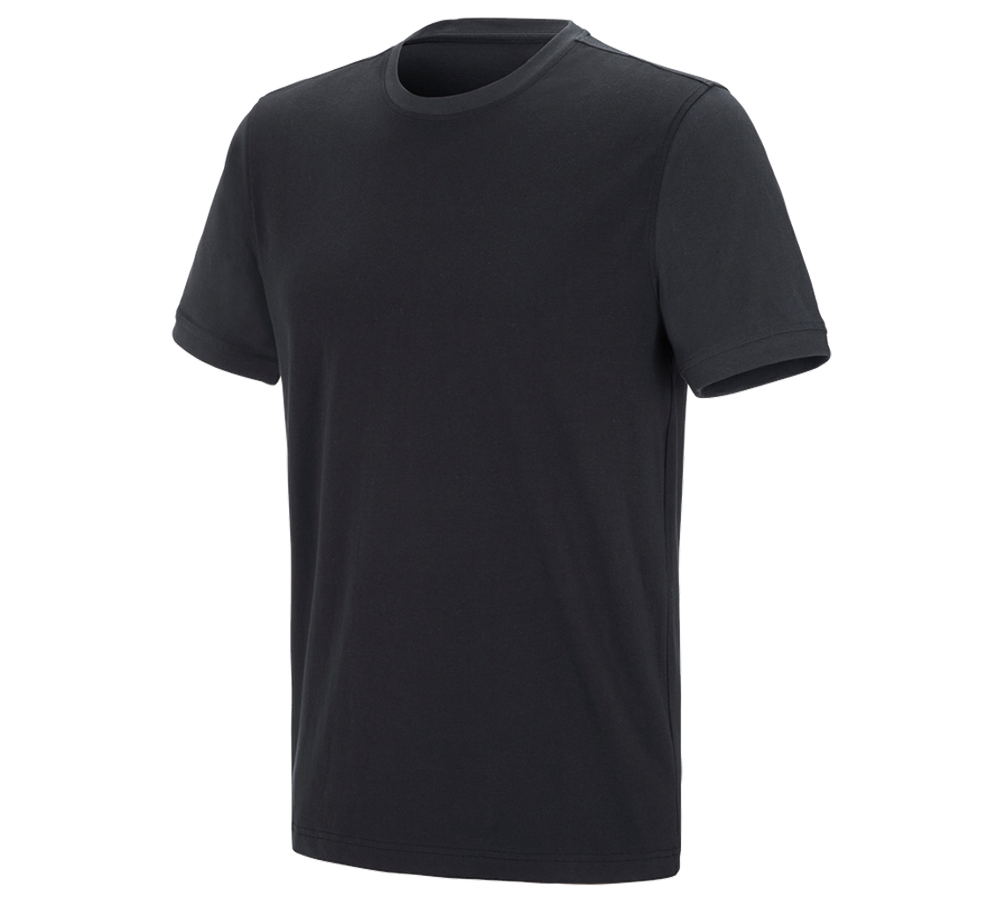 Teman: e.s. t-shirt cotton stretch bicolor + svart/grafit