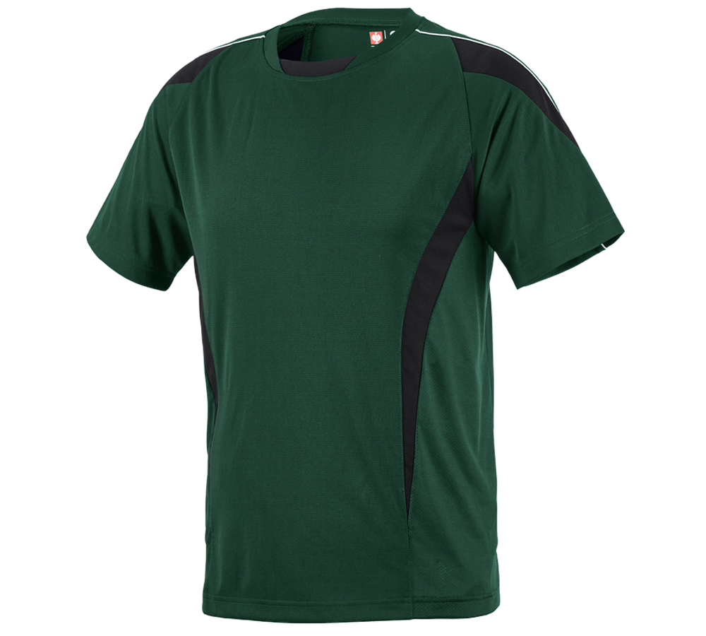 Överdelar: e.s. Funktions T-Shirt poly Silverfresh + grön/svart