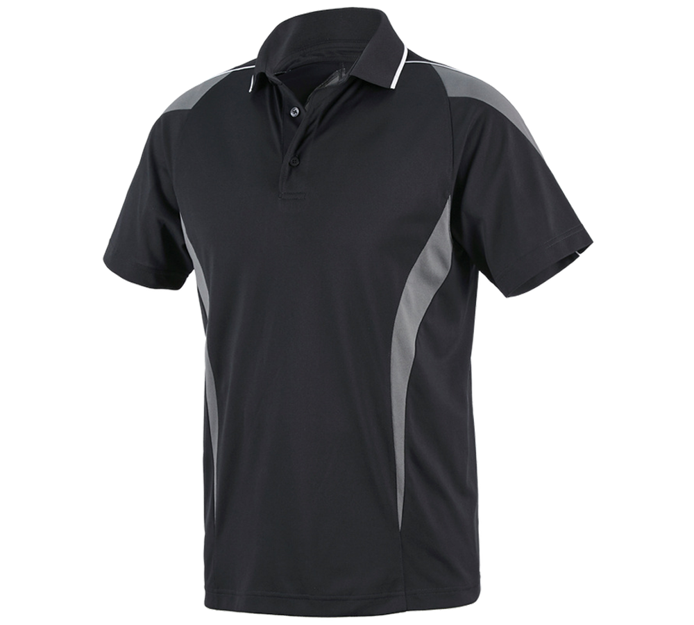 Plumbers / Installers: e.s. Functional polo-shirt poly Silverfresh + graphite/cement