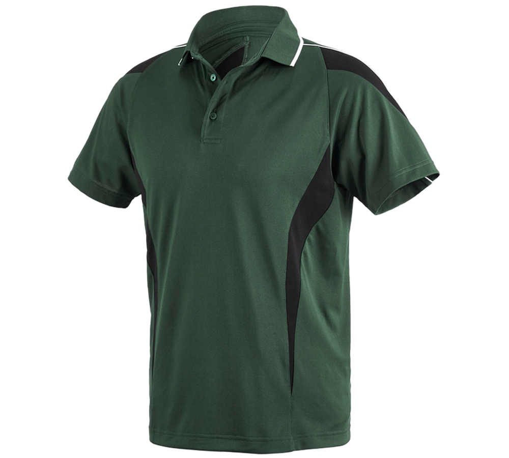 Teman: e.s. Funktions Polo-Shirt poly Silverfresh + grön/svart