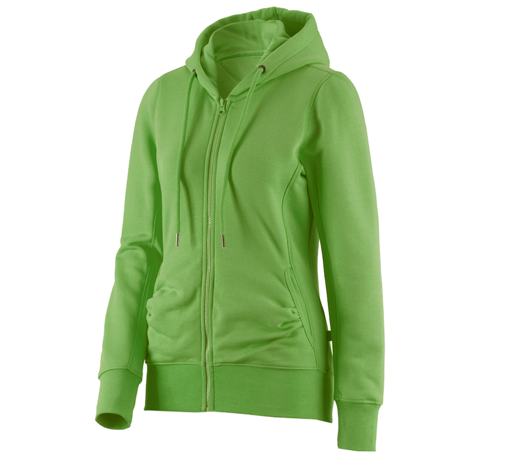 Topics: e.s. Hoody sweatjacket poly cotton, ladies' + seagreen