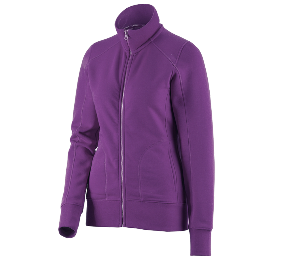 Topics: e.s. Sweat jacket poly cotton, ladies' + violet