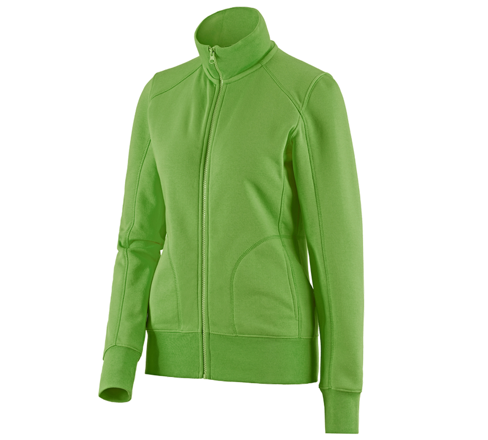 Topics: e.s. Sweat jacket poly cotton, ladies' + seagreen