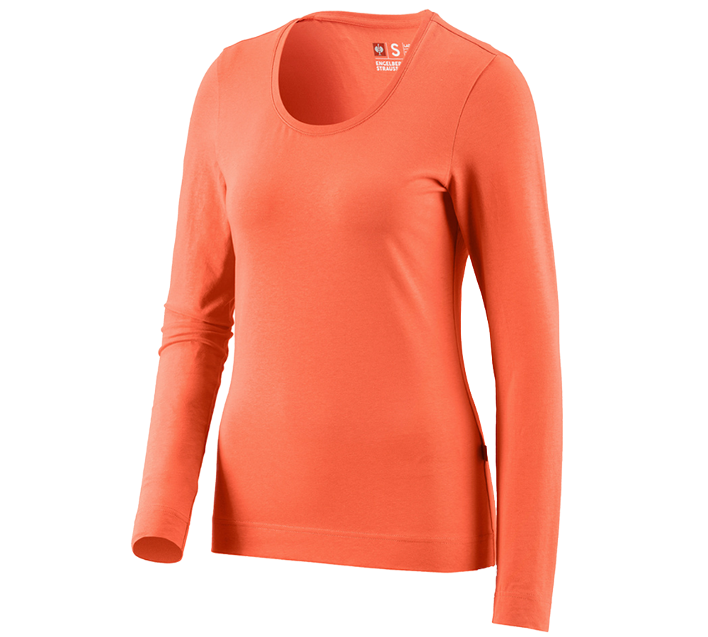 Gardening / Forestry / Farming: e.s. Long sleeve cotton stretch, ladies' + nectarine