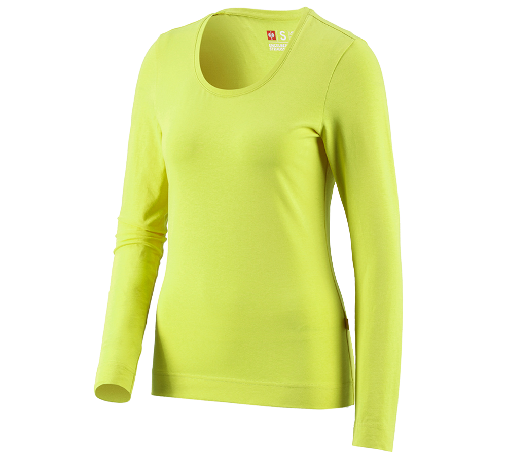 Plumbers / Installers: e.s. Long sleeve cotton stretch, ladies' + maygreen