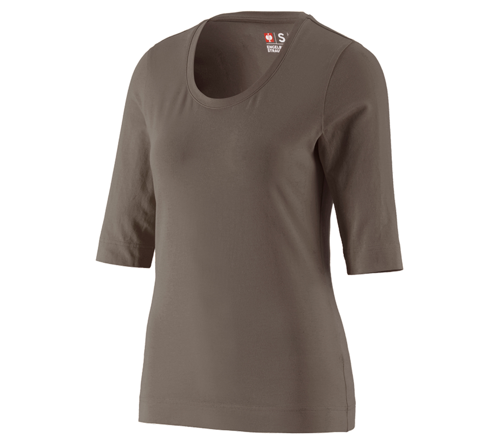 Plumbers / Installers: e.s. Shirt 3/4 sleeve cotton stretch, ladies' + stone