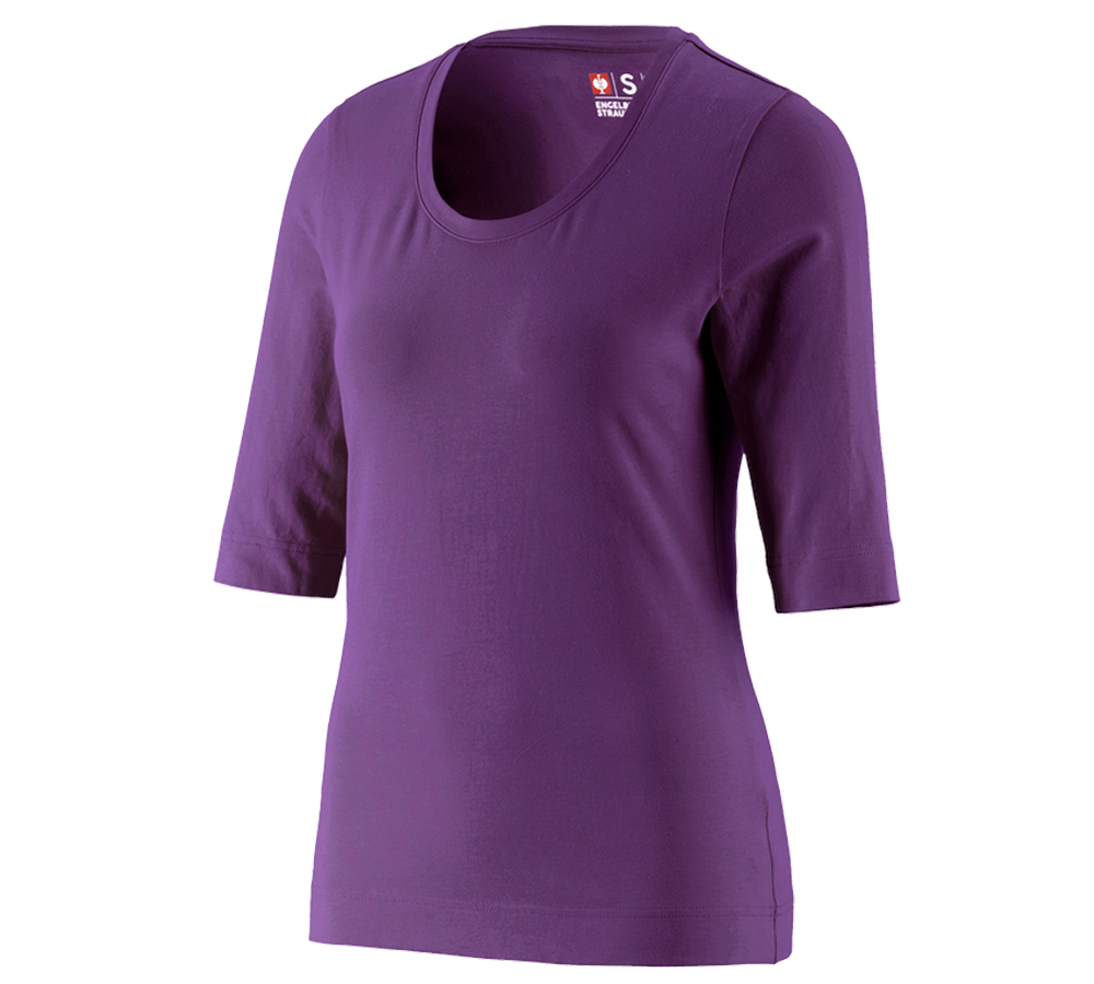 Topics: e.s. Shirt 3/4 sleeve cotton stretch, ladies' + violet