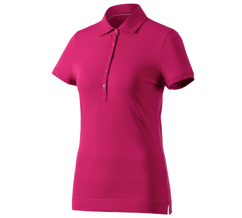 Plumbers / Installers: e.s. Polo shirt cotton stretch, ladies' + berry