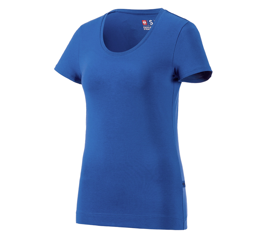 Shirts, Pullover & more: e.s. T-shirt cotton stretch, ladies' + gentianblue