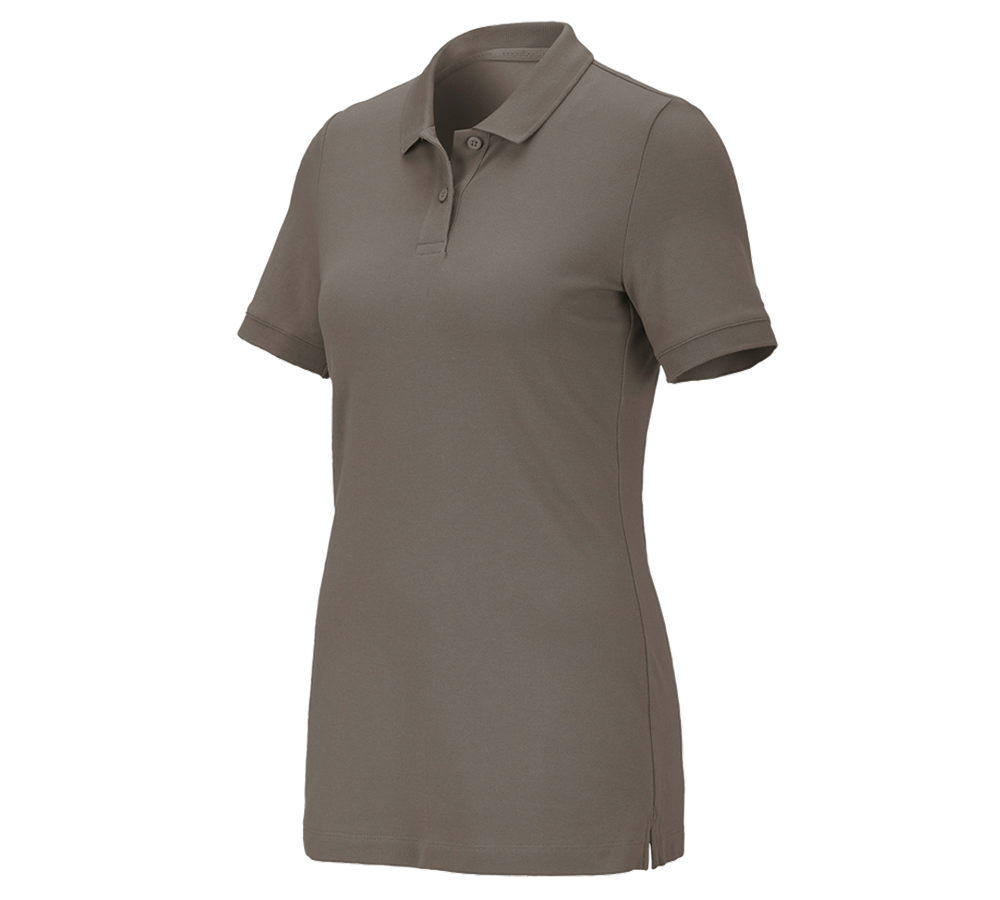 Plumbers / Installers: e.s. Pique-Polo cotton stretch, ladies' + stone