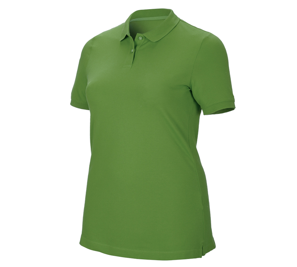 Plumbers / Installers: e.s. Pique-Polo cotton stretch, ladies', plus fit + seagreen