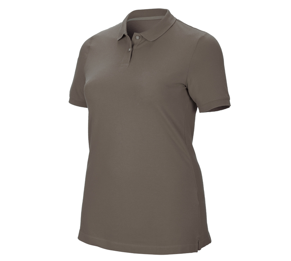 Plumbers / Installers: e.s. Pique-Polo cotton stretch, ladies', plus fit + stone