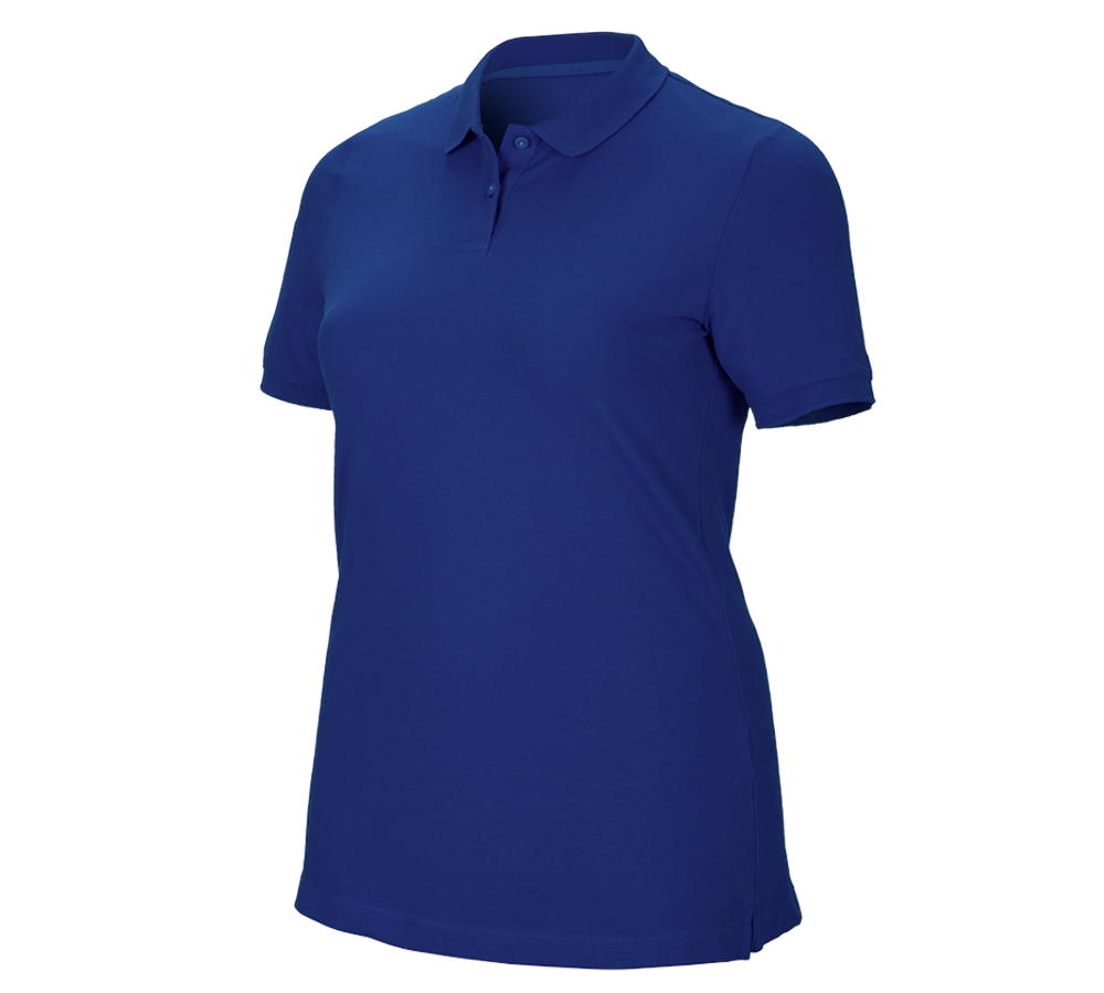 Shirts, Pullover & more: e.s. Pique-Polo cotton stretch, ladies', plus fit + royal
