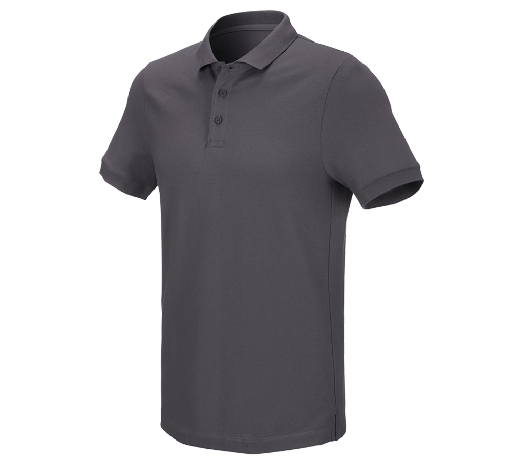 Plumbers / Installers: e.s. Pique-Polo cotton stretch + anthracite