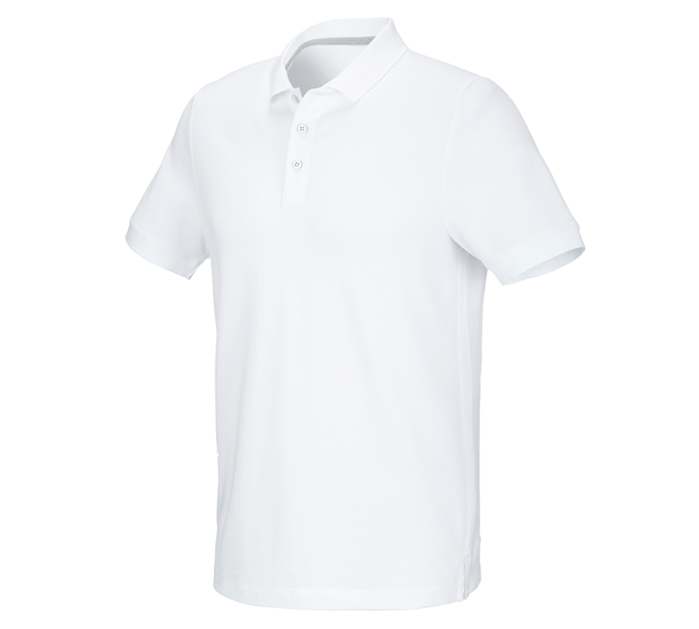 Shirts, Pullover & more: e.s. Pique-Polo cotton stretch + white